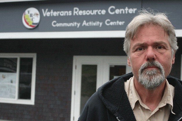 Perry McClellan of the Veterans Resource Center stands outside the new Community Activity Center in Freeland this past week.