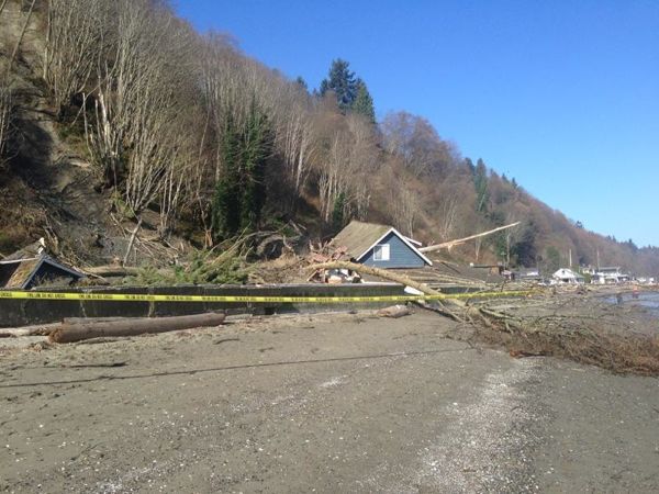 Another Brighton Beach cabin has been destroyed by an ongoing landslide. The latest event happened late Friday evening. No one was injured in the event.