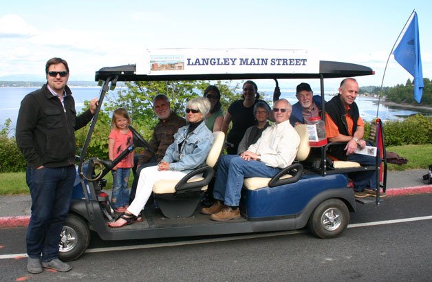 The Langley Shuttle loaded with many of its partners: City planner Jeff Arango