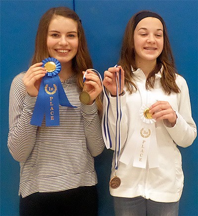 Langley Middle School seventh graders Emily Koszarek and Sam Baesler won first and second place.