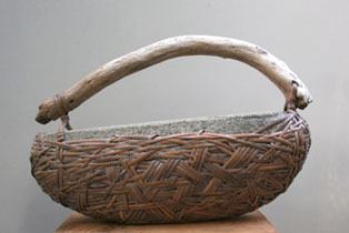 Deloss Webber’s “A Day at the Beach” uses granite