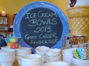 Personalized ice cream bowls are available at Good Cheer Thrift Store.