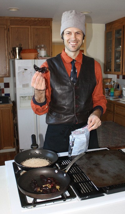 Graham Gori holds a red pepper