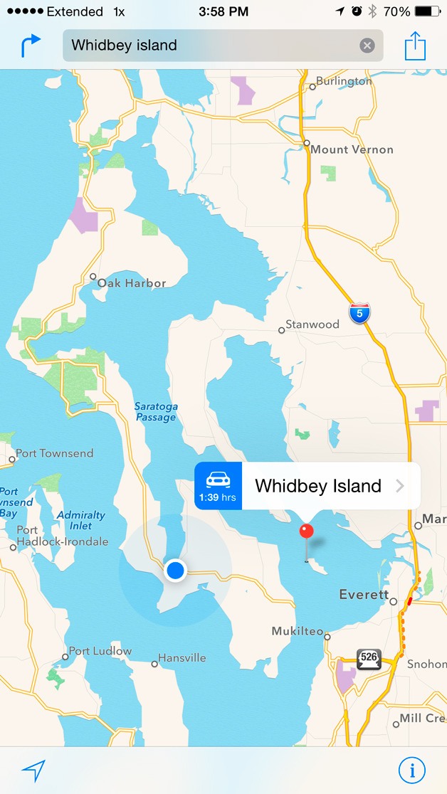 Apple Maps shows Whidbey Island and Langley on Hat Island. Several public agencies are hoping to change that.