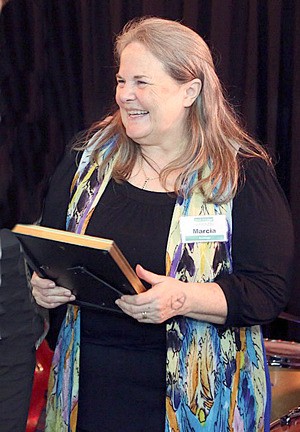 Marcia Monma received a plaque in recognition of her service. The South Whidbey Commons also established a scholarship in her name.