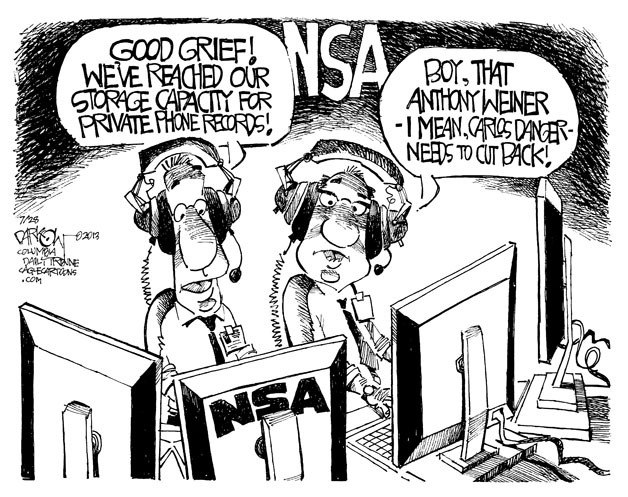 Former U.S. representative and current New York City mayoral candidate Anthony Weiner overwhelms the NSA.