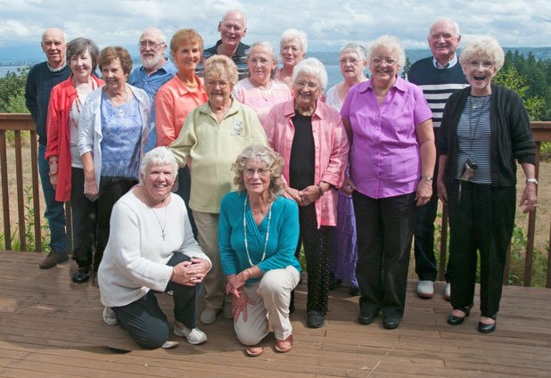 The Langley class of 1957 had a reunion at The Hong Kong Gardens recently. Pictured are