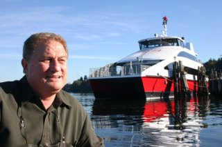 Matt Nichols of Nichols Brothers Boat Builders of Freeland checks out the company’s latest vessel