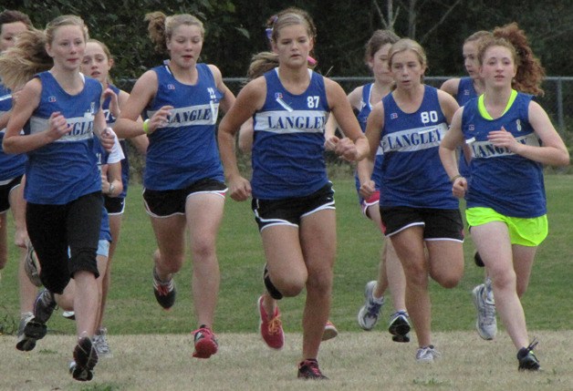 Langley Middle School cross country runners Bethany Justus