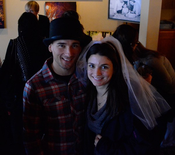 Nicholas Serrano and Jacqueline Rutherford pose for a photo at the Roaming Raddish in Freeland Saturday after winning the Win a Winter Wedding contest. The competition kicked off the second annual Weddings on Whidbey Events Tour on South Whidbey to highlight the island’s attributes as a winter wedding destination.