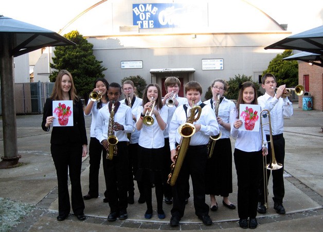 Members of the Langley Middle School jazz band are preparing for a trip to the Lionel Hampton Jazz Festival in February. To get there