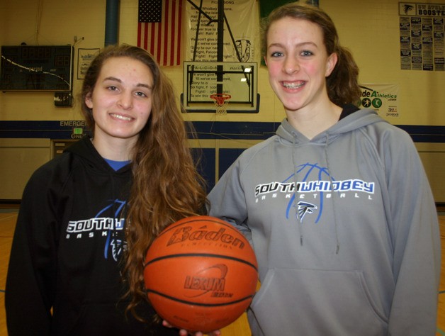 Ellie Greene and Annalies Schuster guided the South Whidbey girls basketball team to its best finish in more than five years. The Falcons finished 12-12 overall and won a district playoff game for the first time in a decade.