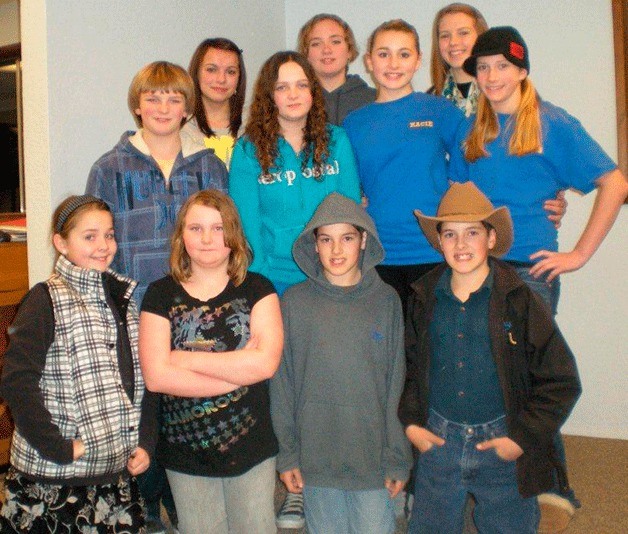 Members of the Whidbey Wranglers 4-H Horse Club gathered for a photo after a meeting to elect its new officers. Kneeling are Breann Edwards