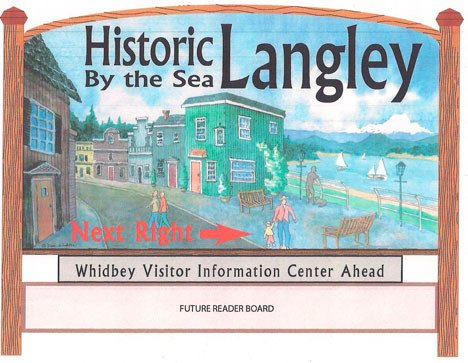 Above is a conceptual drawing of a new sign directing drivers to Langley