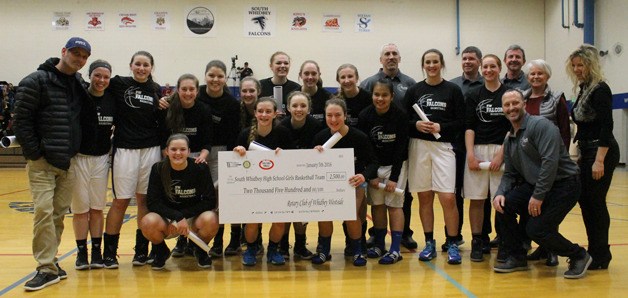 The South Whidbey girls basketball team raised $2