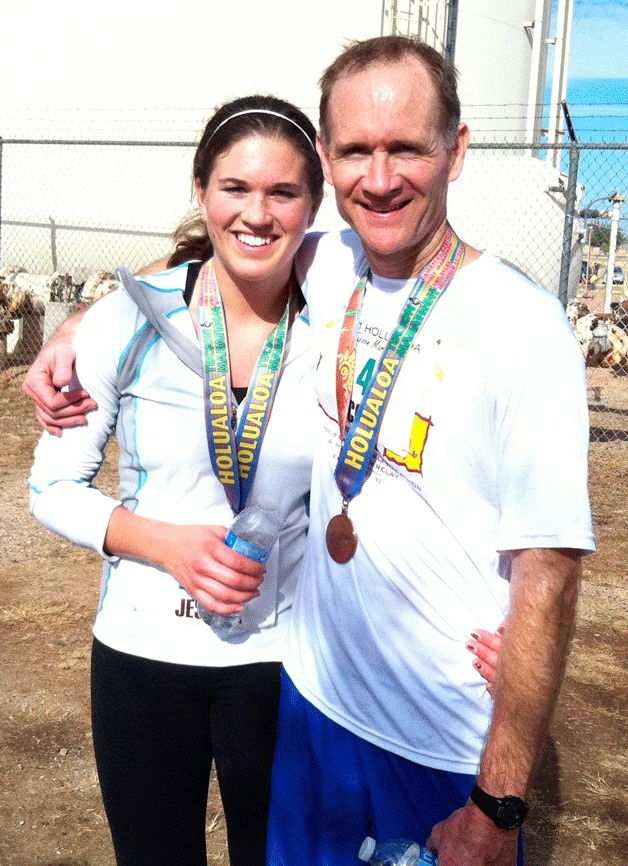 Jessica Cary and her dad Scott Cary finished the Tucson Marathon.
