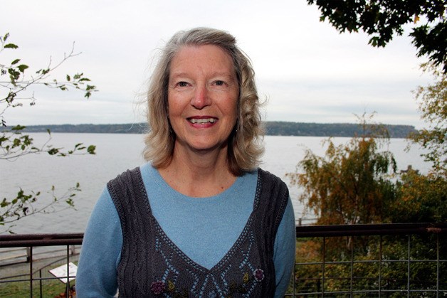 Rene Neff stands at Hladky Park in Langley overlooking Saratoga Passage. The city councilwoman was successfully treated for breast cancer in 1988 and had a double mastectomy in 2012 to significantly reduce her future risk.