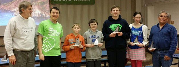 Langley Middle School’s Math Olympiad Team placed third at a recent competition. Pictured are Gene Berg (coach)