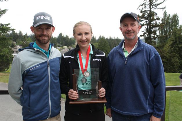 South Whidbey sophomore Kolby Heggenes placed second as an individual at the 1A girls golf state championships May 24-25 at Liberty Lake Golf Course in Spokane. The Falcons placed second overall as a team