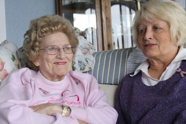 Kate Rosenthal shares a memory with her daughter Katy Reissner. The Oak Harbor resident is a 42-year survivor of breast cancer and is an inspiration to her two daughters. Reissner went through cancer as well and chose the same path as her mother