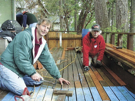 Hearts & Hammers volunteers  —  a few shown here during a recent workday — fan out across the South End to perform free home repairs each May