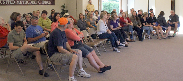 South Whidbey Education Association teachers prepare to vote on a new contract Monday. They accepted the deal