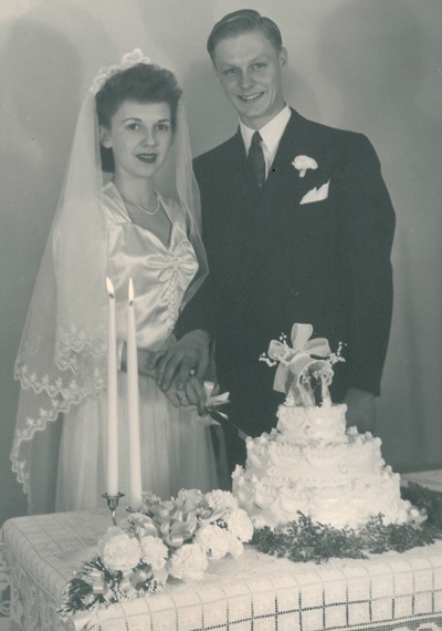 Dick and Janice Stallbaum met at Cozy’s in 1946 and were married at the United Methodist Church in Langley.