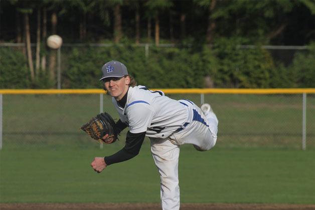 Falcon senior pitcher Charlie Patterson threw 10 strikeouts in a 14-3 win over Granite Falls.
