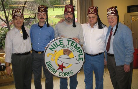 The 2010 officers of the Nile Shrine Drum and Bugle Corps are Illustrious Potentate Sat Tashiro