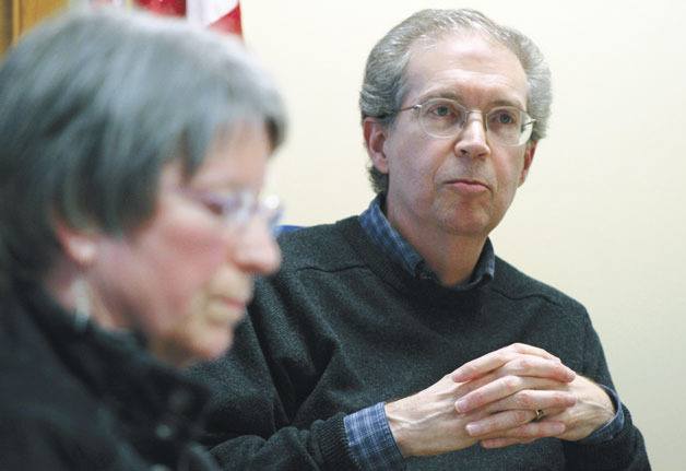 Councilman Robert Gilman explains his reasons for no longer wanting to pay a career-level salary to Langley’s elected mayor during a discussion Monday of the ballot measure to change the city’s form of government.