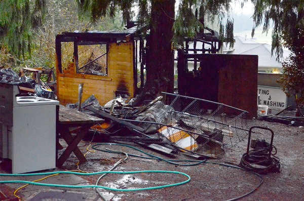 Fire destroyed a workshop near Lone Lake last weekend. The building and contents were valued at about $25