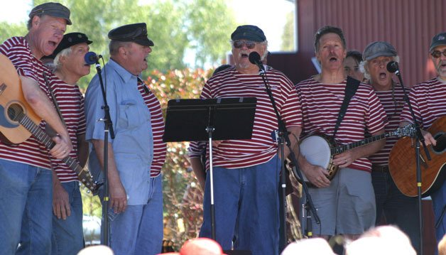 The Shifty Sailors perform at the 2011 Loganberry Festival. They have sung sea ballads for 20 years.