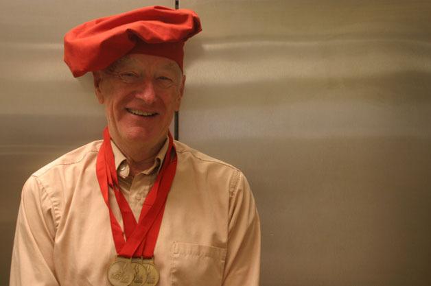 George Brunjes of Chocolates by George! stands in the kitchen of Trinity Lutheran Church in Freeland where he whips up his winning truffles.