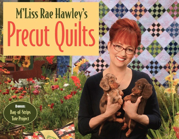 M’Liss Rae Hawley’s newest book cover features her with three of her seven beloved dachshunds.