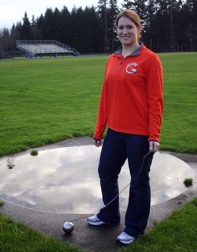 Former Falcon Kimery Hern returned to Washington to pursue her dream of being an Olympic hammer thrower. Hern began training with University of Washington throws coach Reedus Thurmond and is one of Evergreen Athletic Fund’s sponsored athletes. She will attempt to qualify for the 2012 London Olympics.