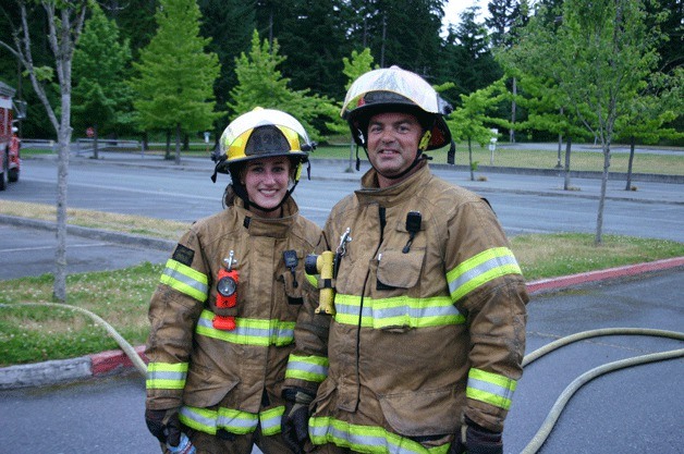 Leah Parker and Forrest Hughes served together for three years with Fire District 3 at the Bayview Station. Parker recently moved to Montana after marrying Justin Parker