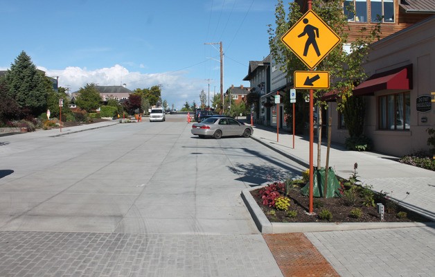Short of painted lines for lanes and parking spaces