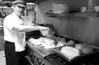 Tom Arhontas is the South End’s famous Greek chef who will be in charge of creating the “Big Fat Greek Feast” at the Freeland Eagles on Friday.