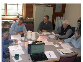 South Whidbey Tilth President Marc Wilson (third from right) joins in the effort to unify island agriculture in planning the upcoming Family Farms Forum II. Also pictured
