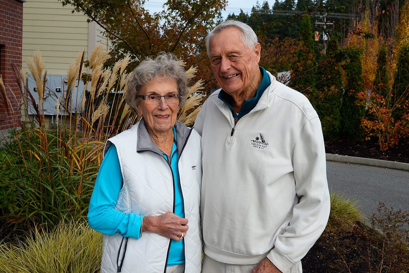 Janice and Dick Stallbaum of Freeland pose for a picture. The couple will celebrate their 70th wedding anniversary in November.