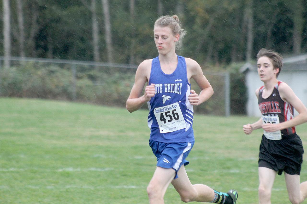Evan Thompson / The Record South Whidbey sophomore Callahan Yale placed sixth at Thursday’s Cascade Conference Invitational at South Whidbey High School.