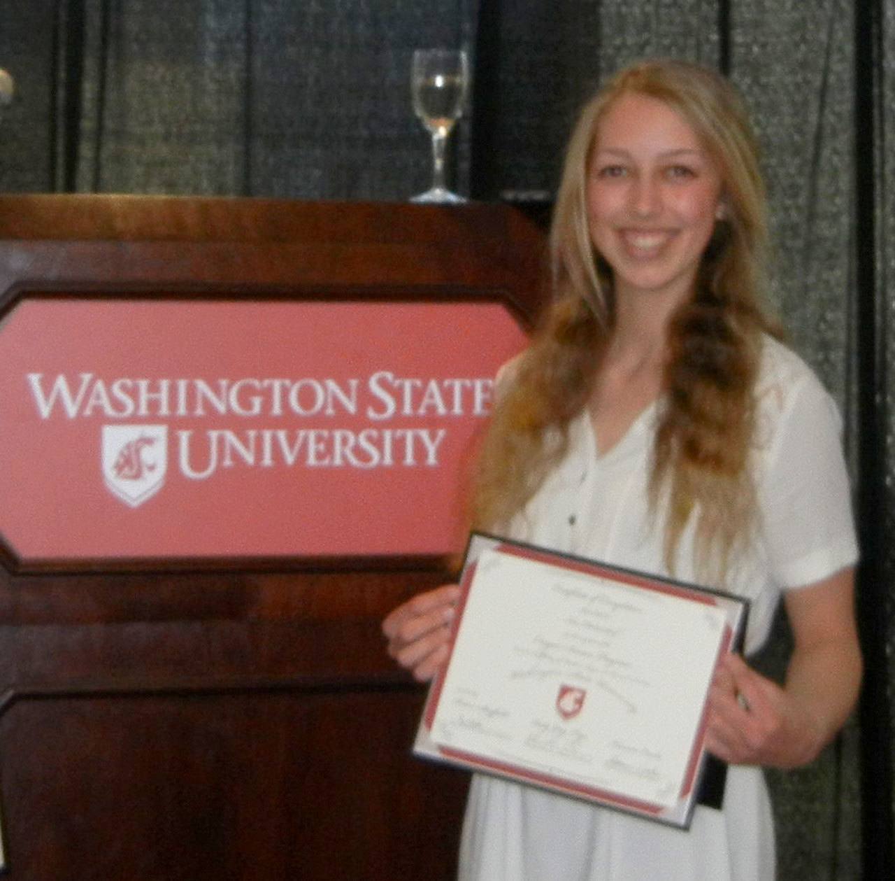 Contributed photo Isla Dubendorf was recently accepted into a early entry veterinarian program at Washington State. Dubendorf graduated from South Whidbey High School in 2015.