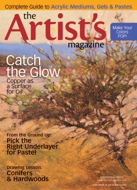 The cover of the Artist's Magazine this month features a cover story about Greenbank painter Kent Lovelace.