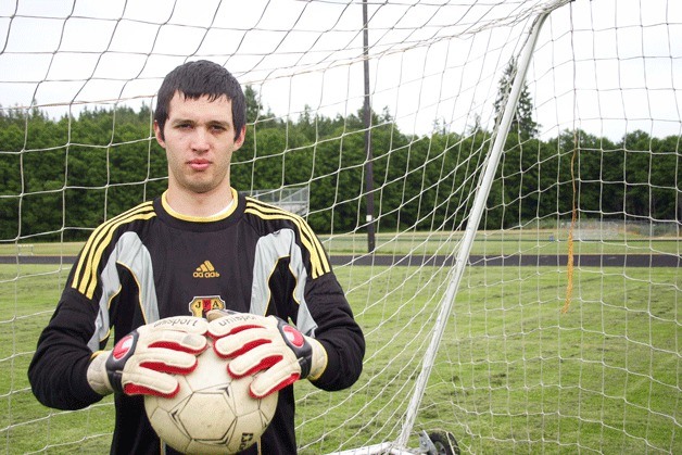 TJ Russell saved more than 300 goals this season. His defense impressed enough Cascade Conference coaches to be voted as the goalie for the all-conference first team. Russell