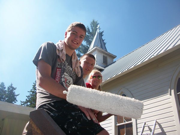 Having just painted the eaves of St. Peter’s Lutheran Church in Clinton