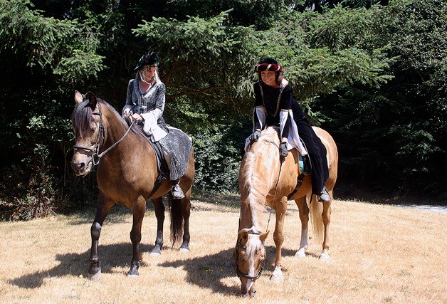 Connie Lloyd and Kate Noble will be dressing up for a dressage presentation during Renaissance at the Farm on Saturday.