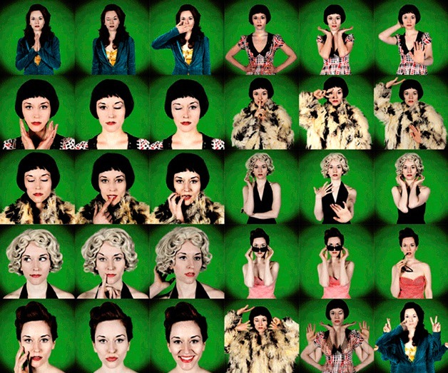 Amy Walker posed for 30 record covers in a variety of vintage clothes and wigs for her 'Discourse on Accents' album produced by Third Man Records.