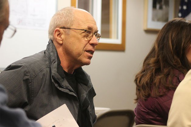Ed Gemkow speaks during a meeting last week that aimed to get public feedback on who Langley’s next planner should be.
