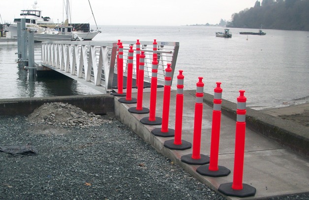 The refurbished boat ramp in Langley Harbor should be ready for public use in a couple of weeks. The metal floats will make it easier to use