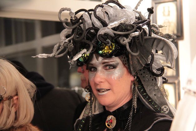 A Steampunk'd Medusa attends the opening reception of MUSEO's 'Steampunk' show Saturday